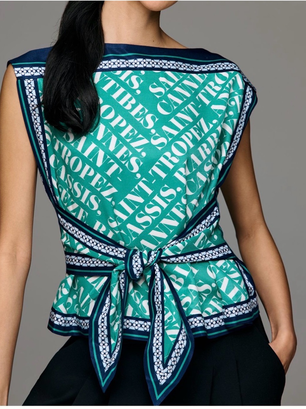 Boat neck top